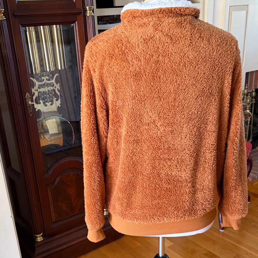 Cozy Orange Teddy Jacket - Picture 3 of 4